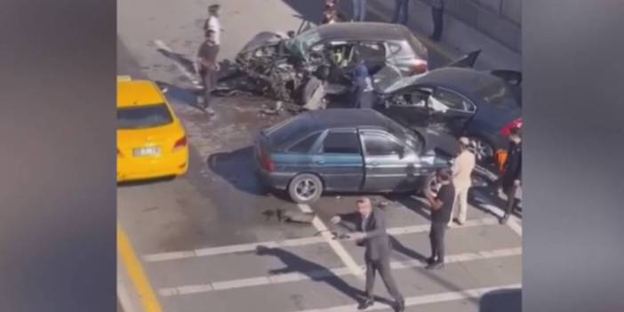 Ankara'da zincirleme kaza: Yaralılar var!