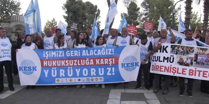 KESK Şanlıurfa'dan Ankara'ya yürüyüş başlattı