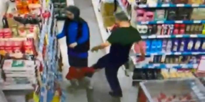 Markette 5 yaşındaki oğlunu defalarca tekmeleyen baba gözaltına alındı