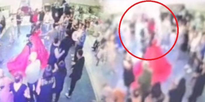 Kına gecesi kabusa döndü! Dev avize gelinin üzerine düştü