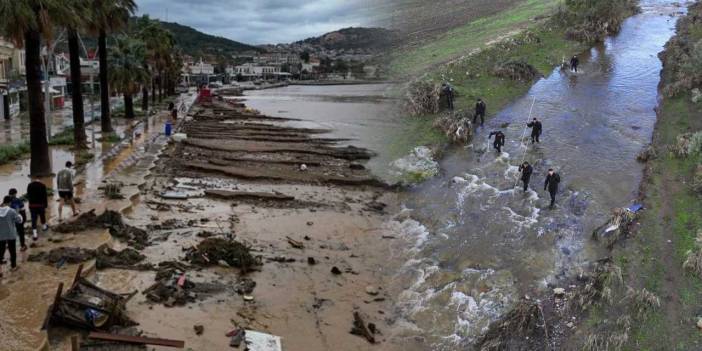 Sel felaketinde 1 kişi kaybolmuştu! Foça’da arama çalışmaları ikinci gününde