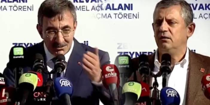 Özgür Özel Cevdet Yılmaz'ın da olduğu törende ayetle seslendi: Duyduğunuz kin sizi adaletsiz davranmaya itmesin