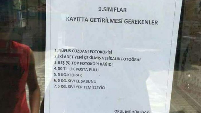 Okul kaydında istenenler listesi, "Yok artık!" dedirtti!