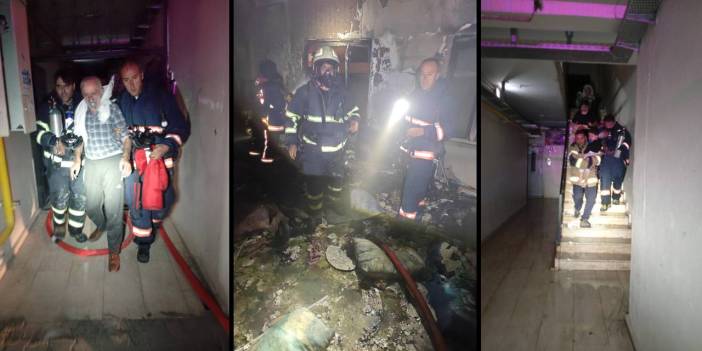 8 katlı apartmanda korkutan yangın!