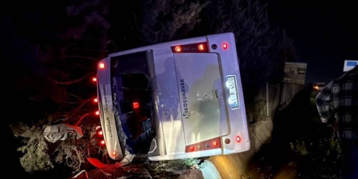 Kocaeli’de işçi servisi devrildi: 8 yaralı