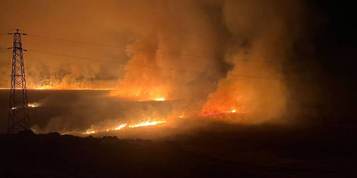 Nehil Sazlığı'nda yangın... Yerleşim yerlerine sıçrama riski var!