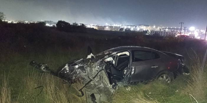 Tekirdağ'da araç şarampole devrildi: 1 ölü 1 yaralı