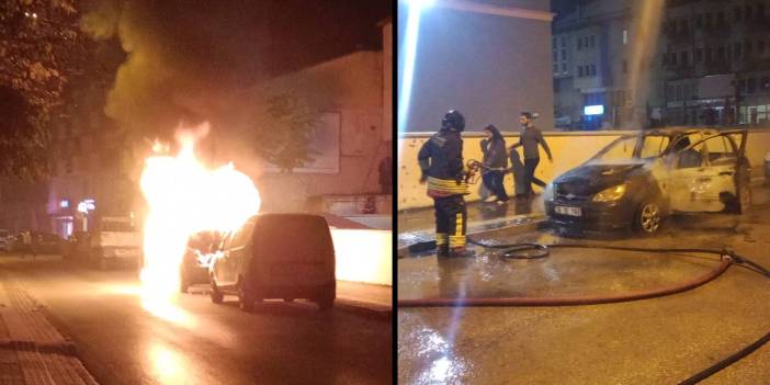 Park halindeki otomobil alev aldı: Araç küle döndü