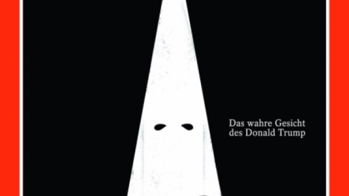 Alman Der Spiegel dergisi Ku Klux Klan maskeli Donald Trump'ı kapağına taşıdı