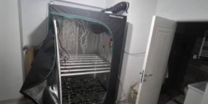 Uyuşturucu için evlerinde iklimlendirme sistemi kurdular