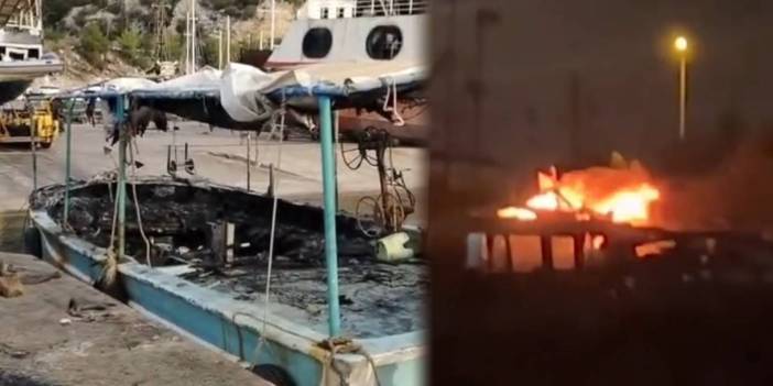 Yıldırım yangına yol açtı! 3 tekne kullanılamaz hale geldi