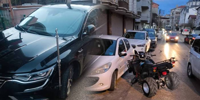 Alkollü sürücü ortalığı birbirine kattı! Önce askeri araca sonra da otomobile çarptı!