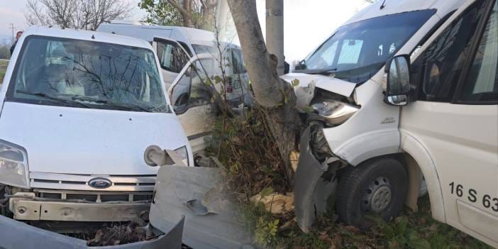 İşçi servisi ile hafif ticari araç çarpıştı: 11 yaralı