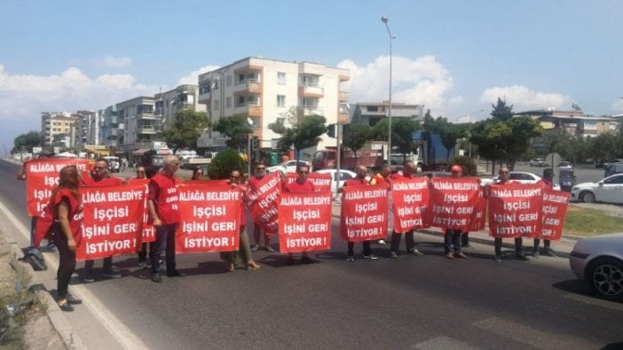 Aliağa Belediyesi, direnişteki işçilerin yolunu kapattı