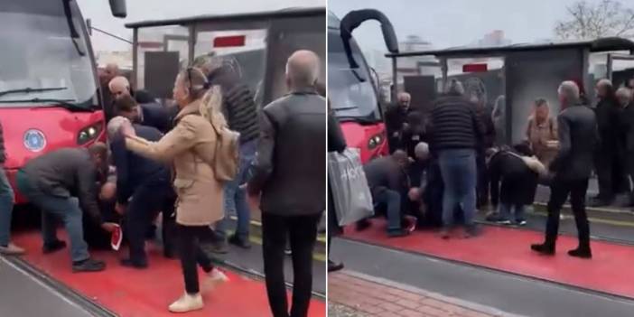 Bursa'da tramvay yolun karşısına geçmek isteyen yaşlı adama çarptı