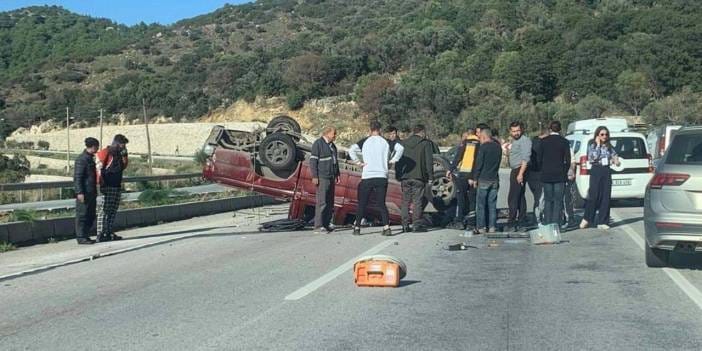 Refüje çarparak takla atan kamyonetin sürücüsü hayatını kaybetti