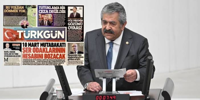 MHP'li Türkgün gazetesi Feti Yıldız'ın gündem olan 'tutuklama' çıkışını manşete çekti