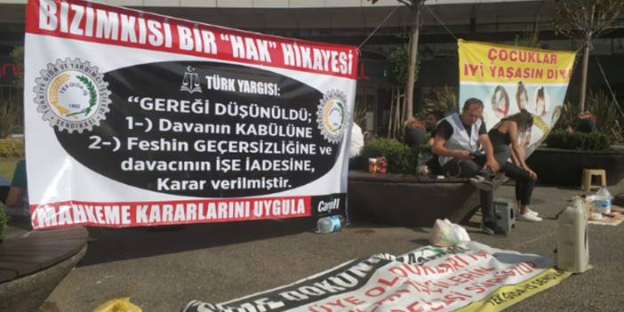 Cargill işçileri, mahkeme kararına rağmen işlerine dönememelerinin ardından direnişlerini İstanbul'a taşıdı