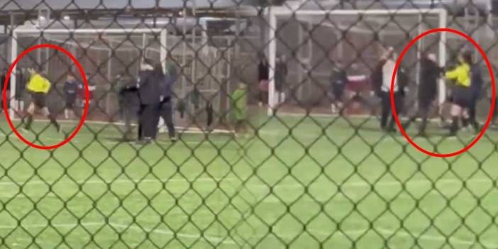 Kadın hakeme saha ortasında yumruklu saldırı: Anında bileti kesildi