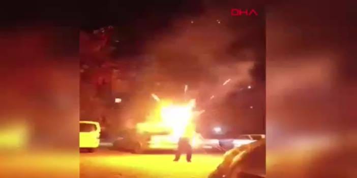 Düğünde ateşlenen havai fişek elinde patladı: Saniye saniye kameraya yansıdı