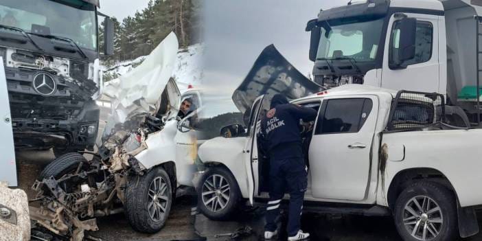 Tokat’ta feci kaza! 2 araç birbirine girdi