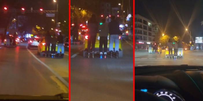 Patenli gençlerin tehlikeli yolculuğu kamerada: Eğlence uğruna canlarını hiçe saydılar