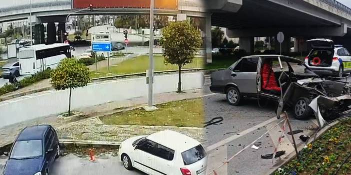 Ambulansa yol vermek isterken kaza yaptı: 4 yaralı