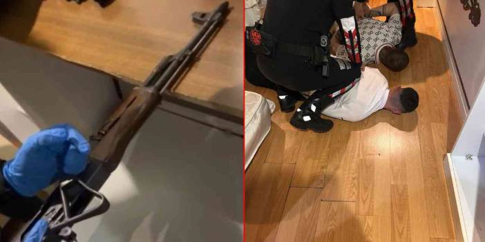 Yatağın altından kalaşnikof çıktı!