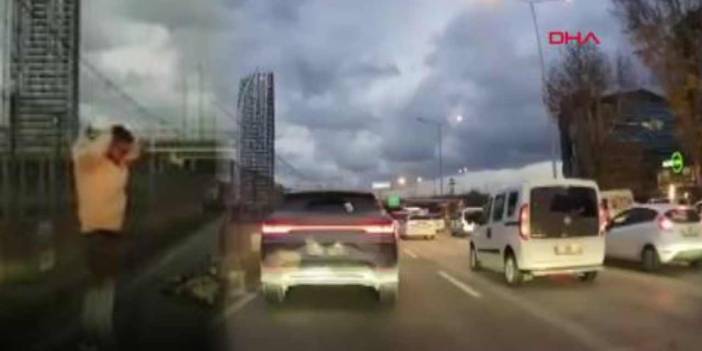 Motosikletli kadına çarptı: İnip kendi aracını kontrol etti