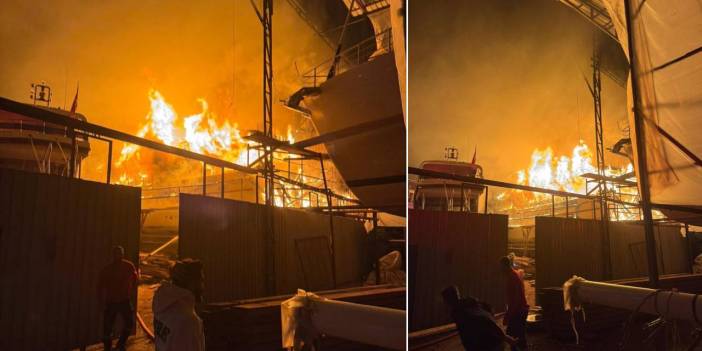 Fethiye'de gulet teknede yangın çıktı!