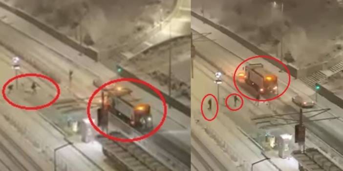 Çocukların oyunu faciaya neden oluyordu: Kar topu isabet eden küreme aracı kontrolden çıktı