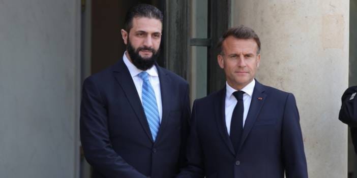 Şara ile görüşen Macron'dan SDG'ye entegrasyon çağrısı