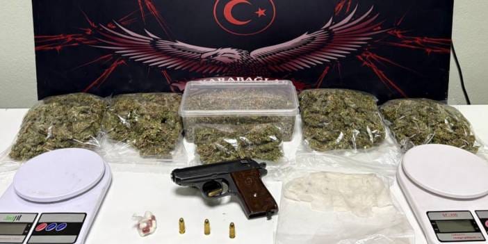 Kümesinden uyuşturucu ve tabanca çıktı: Şüpheli tutuklandı