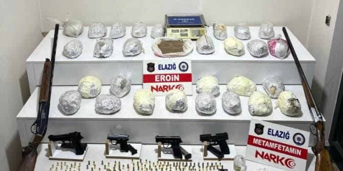 Elazığ’da uyuşturucu operasyonu: Kilolarca ele geçirildi
