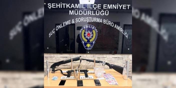 Gaziantep'te silah ve uyuşturucu operasyonu: 4 gözaltı