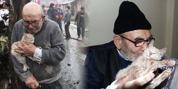 Kedisine sarıldığı o fotoğrafla hafızalara kazınmıştı! Ali dede hayatını kaybetti