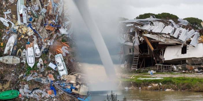 Peş peşe hortumlar Antalya’ya felaketi yaşattı! Seralar yıkıldı tekneler parçalandı