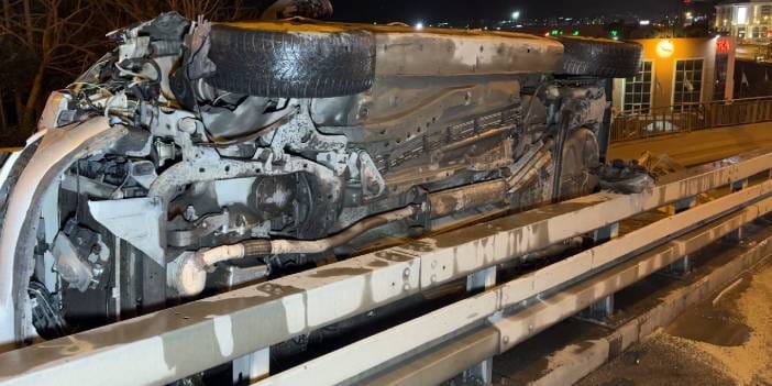 Kazayı önlemek isterken kaza yaptı: Direksiyonu kırdı yaya yoluna düştü