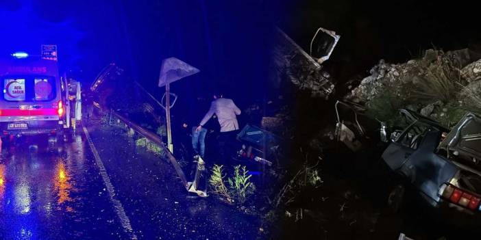 Kaza yapanlara yardım için durdu: Aracı şarampole yuvarlandı