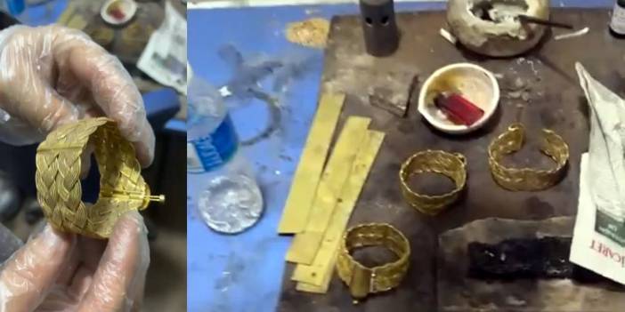 Güzellik merkezi süsü verilen iş yerinde sahte altın üretimi!