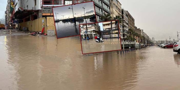 İzmir’de sağanak hayatı felç etti! Sokaklar göle döndü, Kordon suya gömüldü