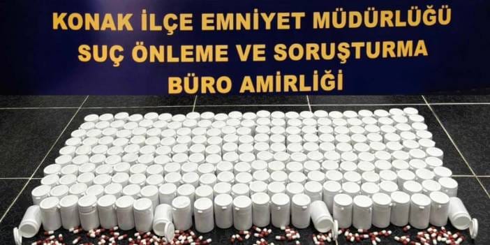 İzmir'de yarım milyona yakın sentetik ecza ele geçirildi!