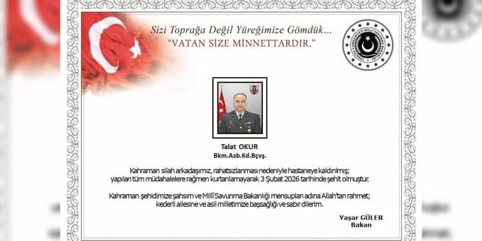 Son dakika | MSB duyurdu: Bir asker şehit