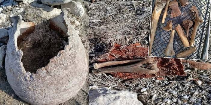 Eğirdir Gölü'nde sular çekildi: Küplerin içinden insan kemikleri çıktı