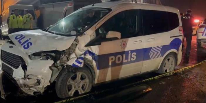 Polis aracı kaza yaptı: 2'si polis 3 yaralı