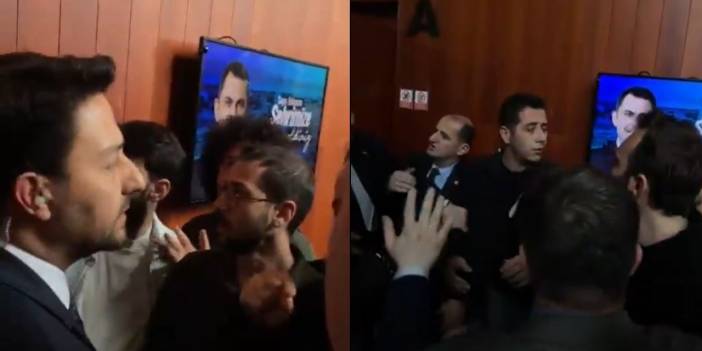 Murat Kurum'un korumalarından basına müdahale! Gazeteciler salonu terk etti