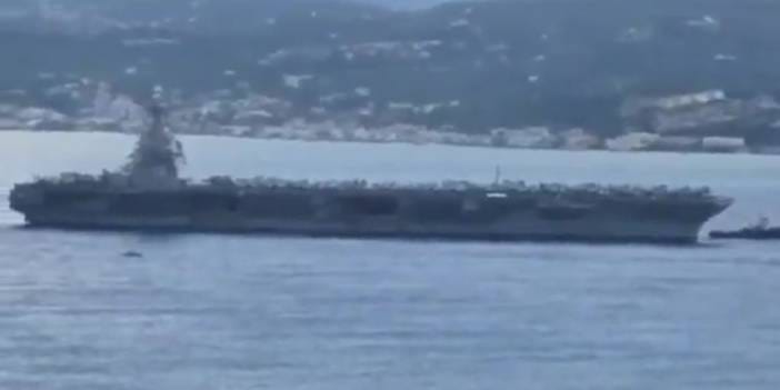 ABD'nin dev uçak gemisi Girit açıklarında görüldü