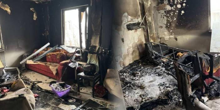 Çorum’da korkutan yangın! Daire kullanılamaz hale geldi