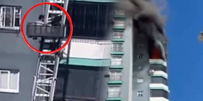 Kahraman işçi korkunç yangında mahsur kalan baba ve bebeğini kurtardı!