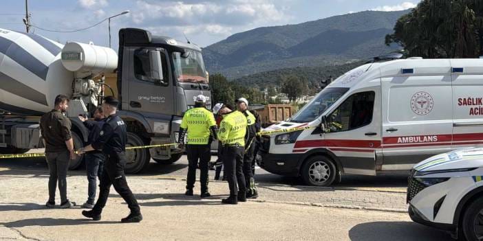 Bodrum'da feci kaza! Beton mikserinin çarptığı yaya öldü